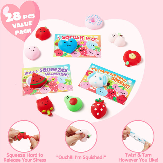 JOYIN squeeze toy - 28 pack of cute kawaii mochi squishy toys