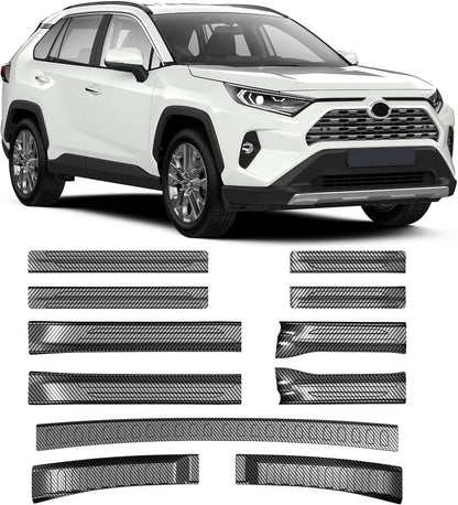 AOMSAZTO trunk sill protector — carbon fiber pattern for Toyota RAV4 2019-2025