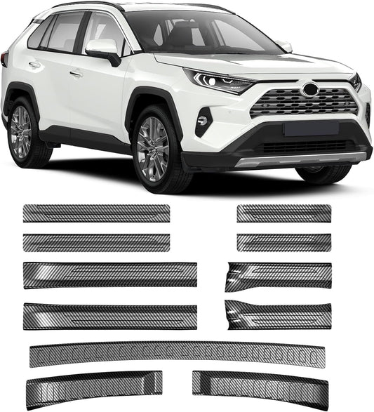 AOMSAZTO trunk sill protector — carbon fiber pattern for Toyota RAV4 2019-2025