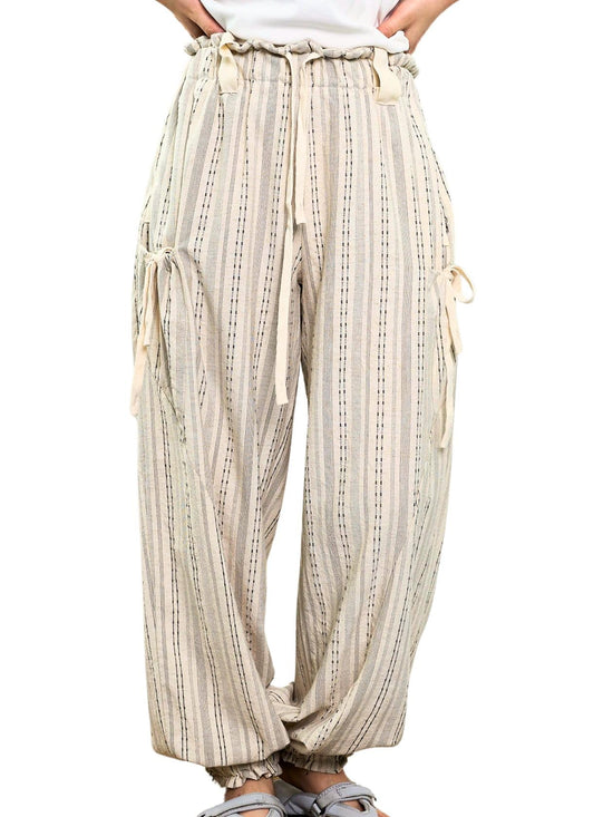 Yinawsky women drawstring wide leg pants with pockets