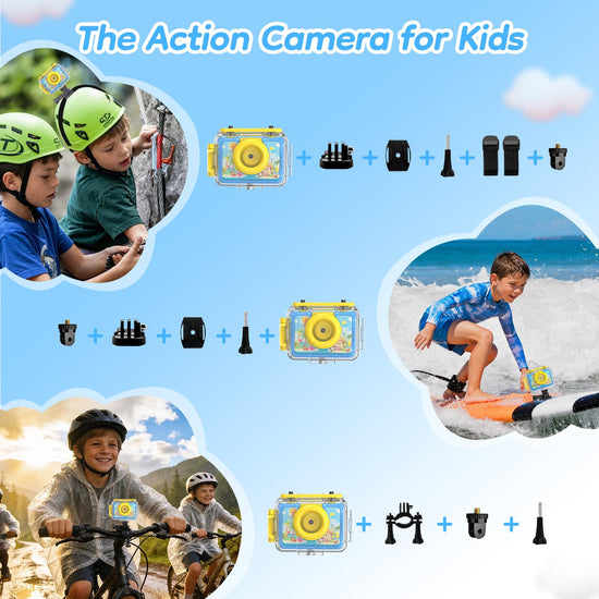 Camera — 99FT waterproof with flip lens and 32GB card for kids by GKTZ