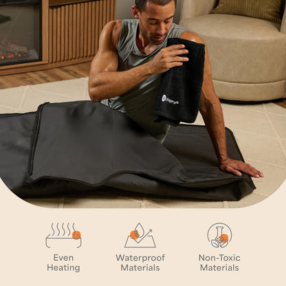 Lifepro RejuvaWrap sauna blanket — Low EMF carbon fiber heating, portable design