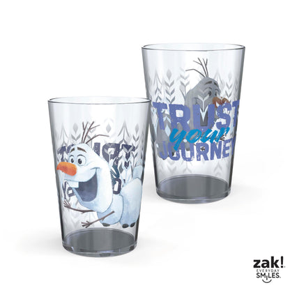 Zak Designs nesting tumbler set — Durable plastic cups with fun artwork, 4-pack