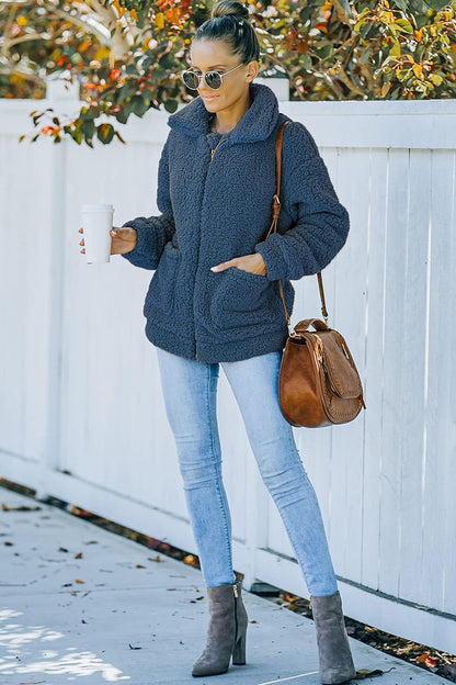 PRETTYGARDEN coat — Sherpa fleece oversized warm outerwear clothing.PRETTYGARDEN coat — Sherpa fleece oversized trendy warm outerwear clothing.