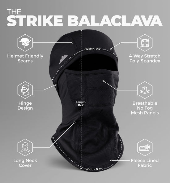 Balaclava - Winter face mask for skiing, snowboarding and motorcycle riding