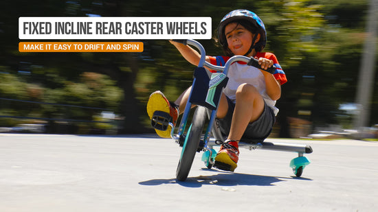 Razor RipRider 360 mini — 360 degrees spinning caster trike with adjustable seat