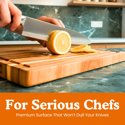 Cutting board — Non toxic acacia wood with natural beeswax finish by Ziruma