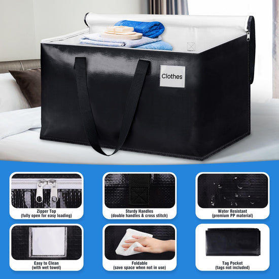 BlissTotes storage bags — heavy duty with zippers and sturdy handles