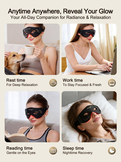 Gracekey red light therapy mask — 3 color modes with near infrared light 850nm