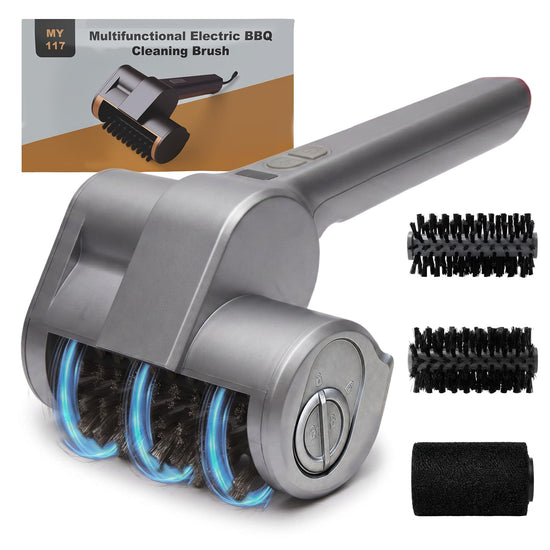 Electric Grill Brush for Outdoor Grill, High Torque Grill Rescue Brush with 4000mAh Cordless BBQ Grill Cleaner 3 Speed Automatic Barbecue Grate Cleaner Tool