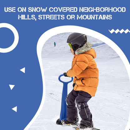 Geospace sled – Foldable snow scooter with LED light for kids and teenagers