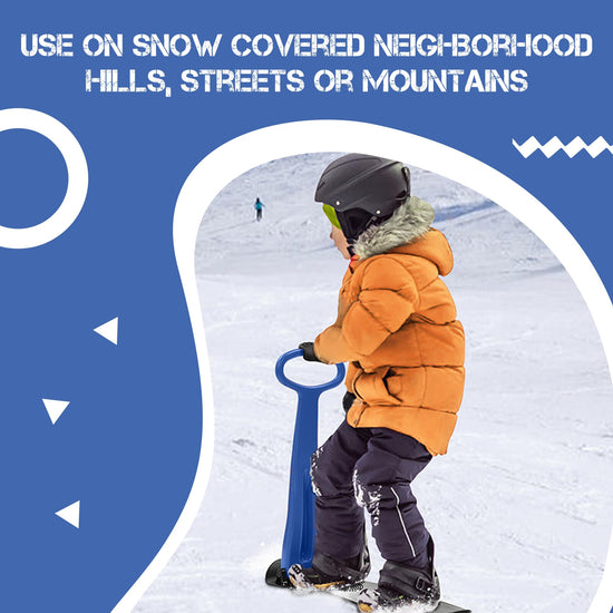 Geospace sled – Foldable snow scooter with LED light for kids and teenagers