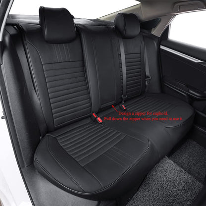 Vehicle seat cover — custom fit waterproof leather for Honda Civic sedan 2016-2021