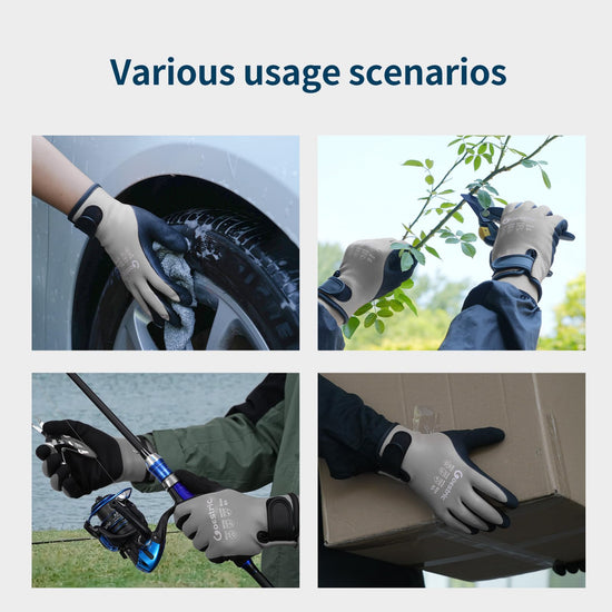 GOESTRIC waterproof winter work gloves with grip for shoveling snow