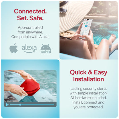 BCONE pool alarm by Lifebuoy | ASTM certified with app alerts and voice control