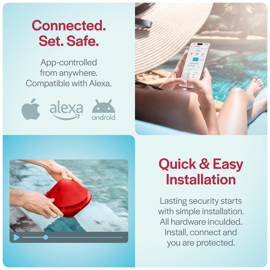 BCONE pool alarm by Lifebuoy | ASTM certified with app alerts and voice control