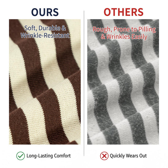 Shirt — Oversized striped long sleeve crewneck top by CHYRII