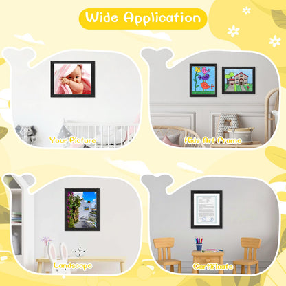 Picture frame — Changeable design for kids' artwork display and storage