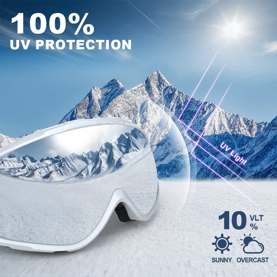 findway ski goggles otg — over glasses snow goggles with UV protection for all users