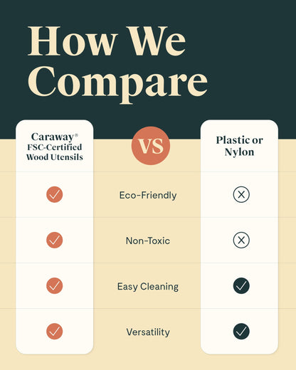 Food spatula — Made from FSC-certified birch wood, no microplastics