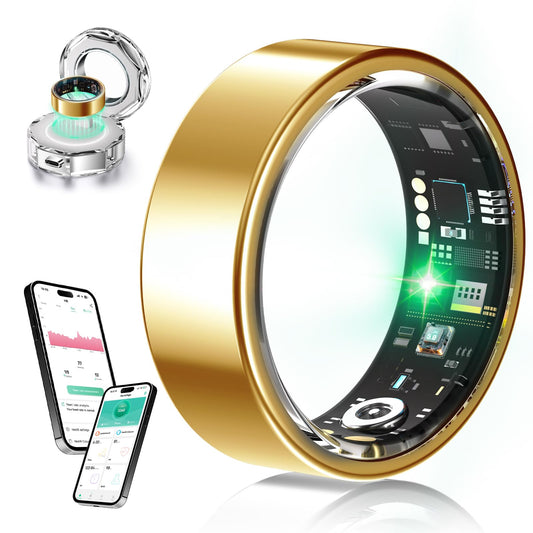 MSDQQTIY 10 Gen Diamond Smart Ring and Wireless Charging Case【Industry Ranking No.1 – 0 Measurement Error】 2026 Smart Ring for Women & Men for Sleep Tracking Wearable Device,Fitness Ring 63#