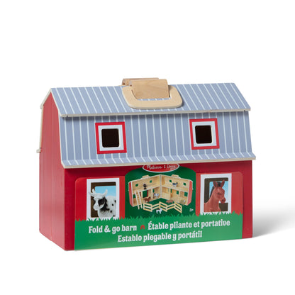 Melissa & Doug toy figure playset — foldable design for easy storage and transport