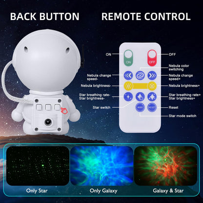 Lamp — Astronaut galaxy projector with remote and 8 lighting modes for kids and adults