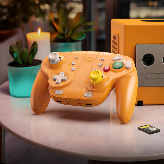 Video game controller — NYXI Wizard Gamecube switch controller in yellow