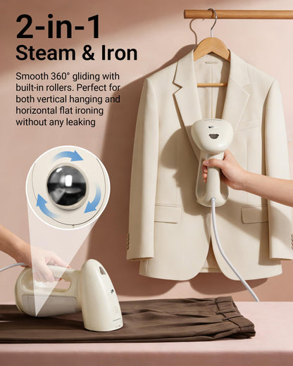 Bear steamer handheld garment steamer with auto-off and fast heat-up feature 230ml tank 1300w power for home and travel
