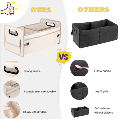 JiatuA caddy — collapsible multi compartment organizer for cars and SUVs
