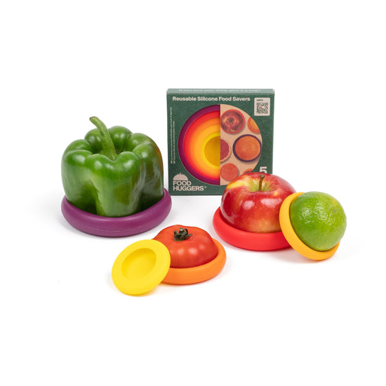 Food storage container — Reusable silicone covers for fruits and vegetables
