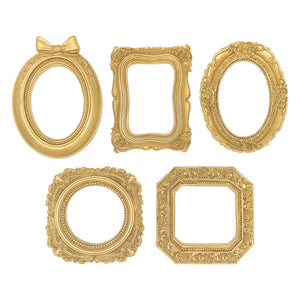 ERESGREAT picture frames — vintage gold mini set for tabletop decor (5 pcs)