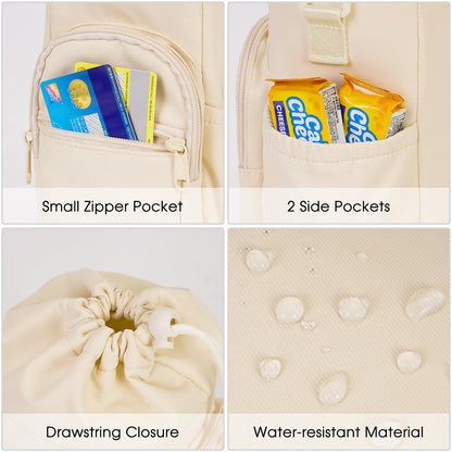 sportsnew water bottle carrier with phone pocket and crossbody strap