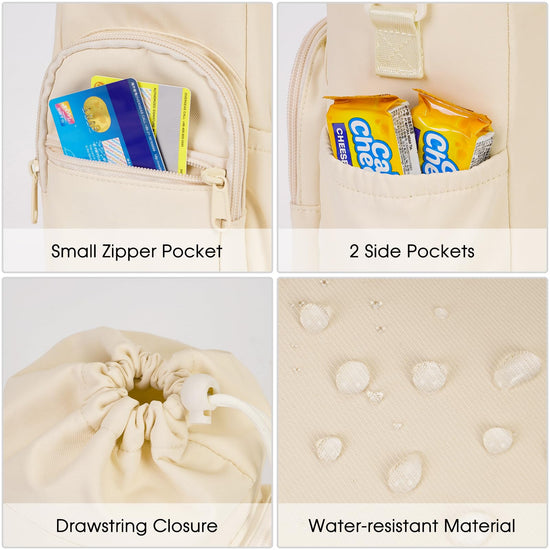 sportsnew water bottle carrier with phone pocket and crossbody strap