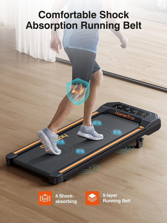 HomeTro treadmill with incline and LED display for home or office use
