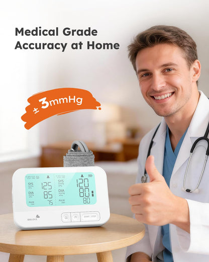 BBLOVE blood pressure monitor — medical-grade accuracy with large display and two-user