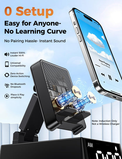 Bluetooth speaker with phone stand and HD sound for gifts for him or her