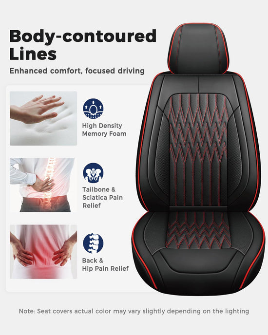 Vehicle seat cover — Waterproof faux leather with cup holder access and easy install