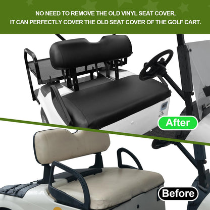 NOKINS leather front golf cart seat cover - waterproof replacement for EZGO TXT/RXV 1994-2013