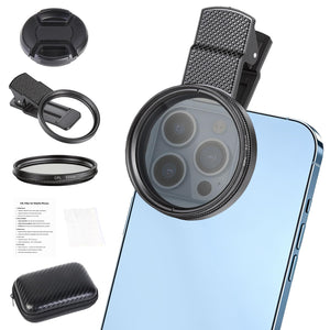 52mm CPL Clip-On Polarizing Filter for Smartphones & DSLR Cameras
