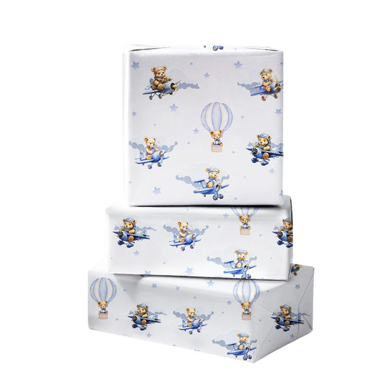 Cuitpan gift wrap — blue birthday design