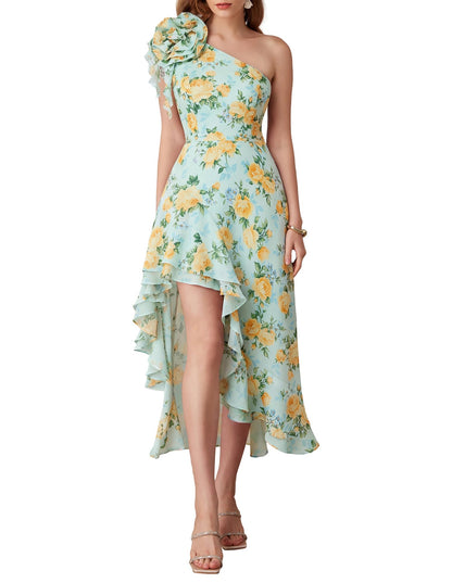 Grace Karin dress — One shoulder floral flowy maxi sundress for weddings