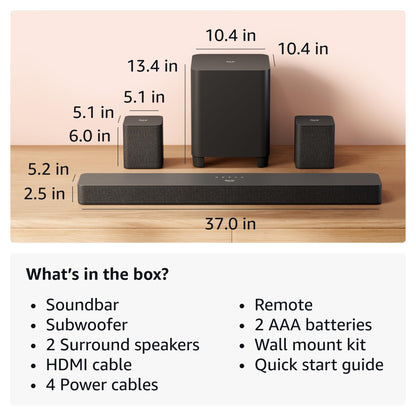 Amazon Fire TV Soundbar Plus — 5.1 channel with Dolby Atmos and subwoofer