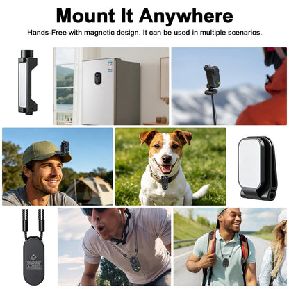 UYIKOO Mini Body Action Camera with Charging Case, FHD 2K, 64GB Thumb Size Small POV Camera with WiFi, 360min Runtime, Tiny Wearable Magnetic Camcorder for Work Vlogging Travel Pet Cycling