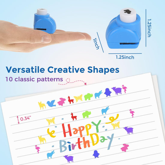 LoveInUSA hole punch set — 10 pack shapes for crafting and projects