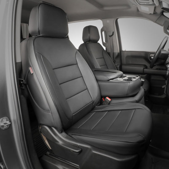 Vehicle seat cover — EKR custom leather for Silverado 1500 and GMC Sierra 1500 2014-2018