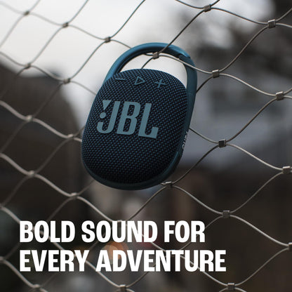 JBL Clip 4 — portable mini Bluetooth speaker with carabiner and waterproof design