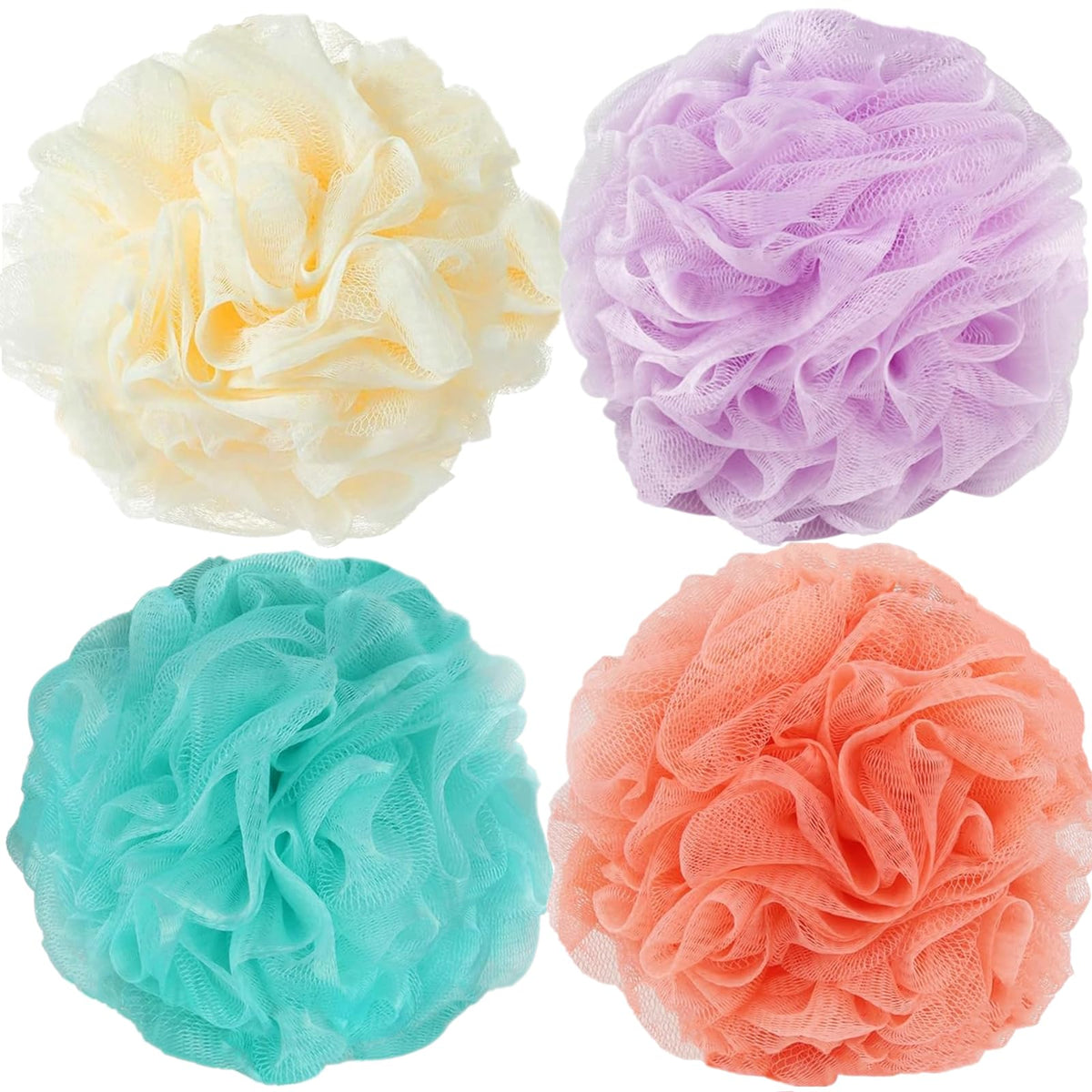 Bathing sponge — Mesh balls for body wash, 4 pack by Fu Store