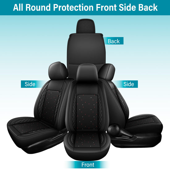 AOMSAZTO vehicle seat cover — Ice silk breathable faux leather waterproof for Kia Seltos 2021-2026