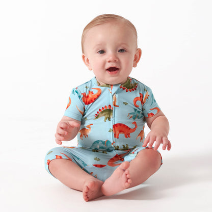 Gerber baby buttery soft short sleeve romper with eucalyptus viscose